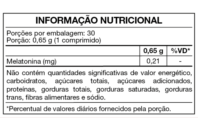Acalentus Melatonina Mastigável Sabor Camomila 30 Comprimidos