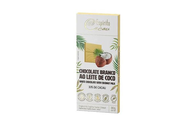 Tablete de Chocolate Branco 33% Cacau ao Leite de Coco - 80g