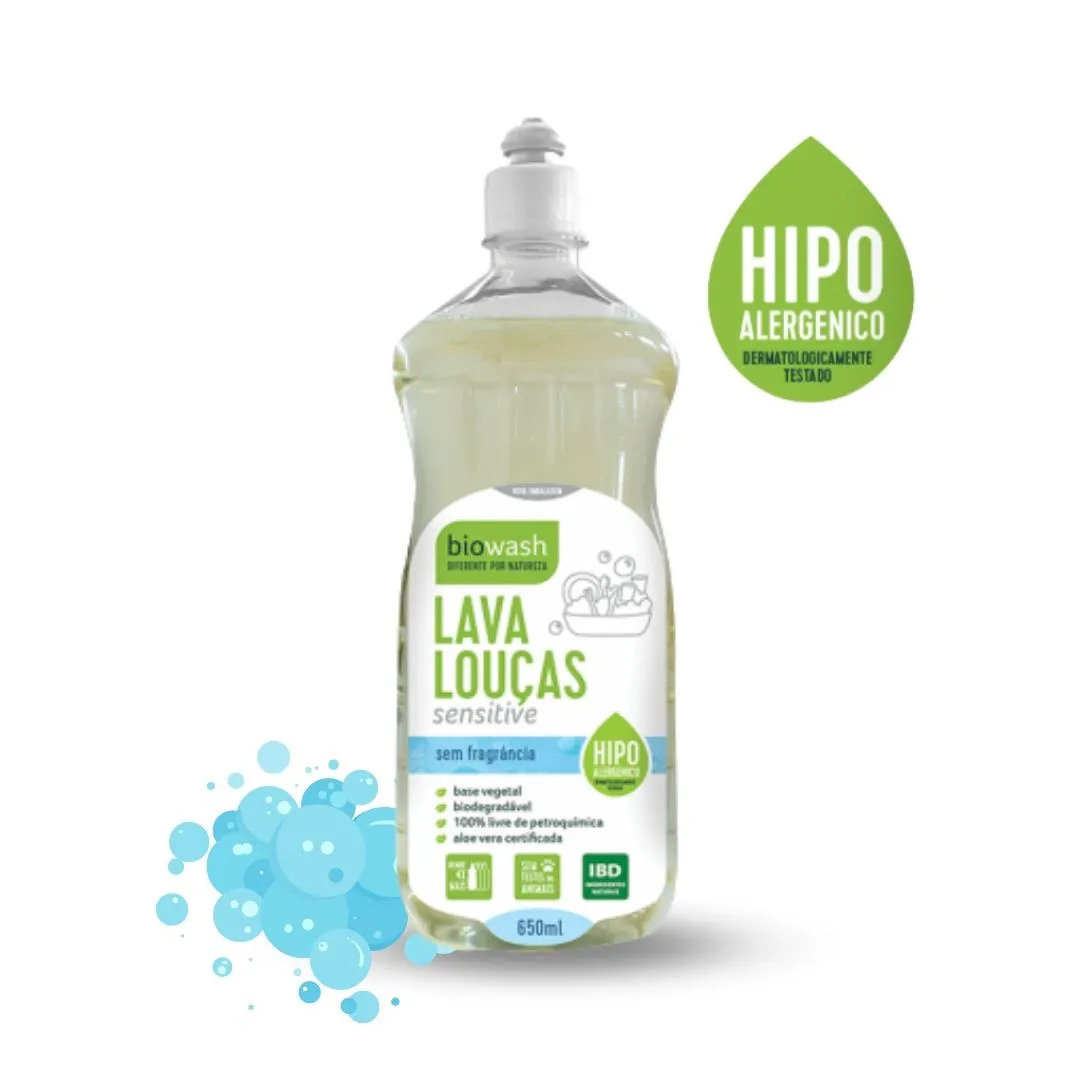 LAVA LOUÇAS 650ML- HIPOALERGÊNICO BIOWASH - SENSITIVE