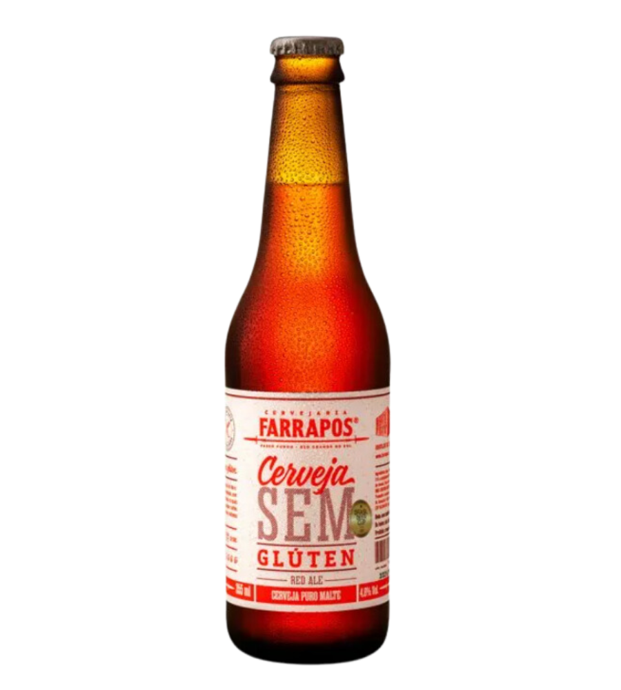 Cerveja Artesanal Farrapos Red Ale Sem Glúten - 355 Ml