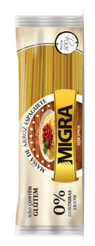 Massa de arroz espaguetes sem ovos